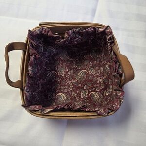 Brown and Purple Paisley  Basket